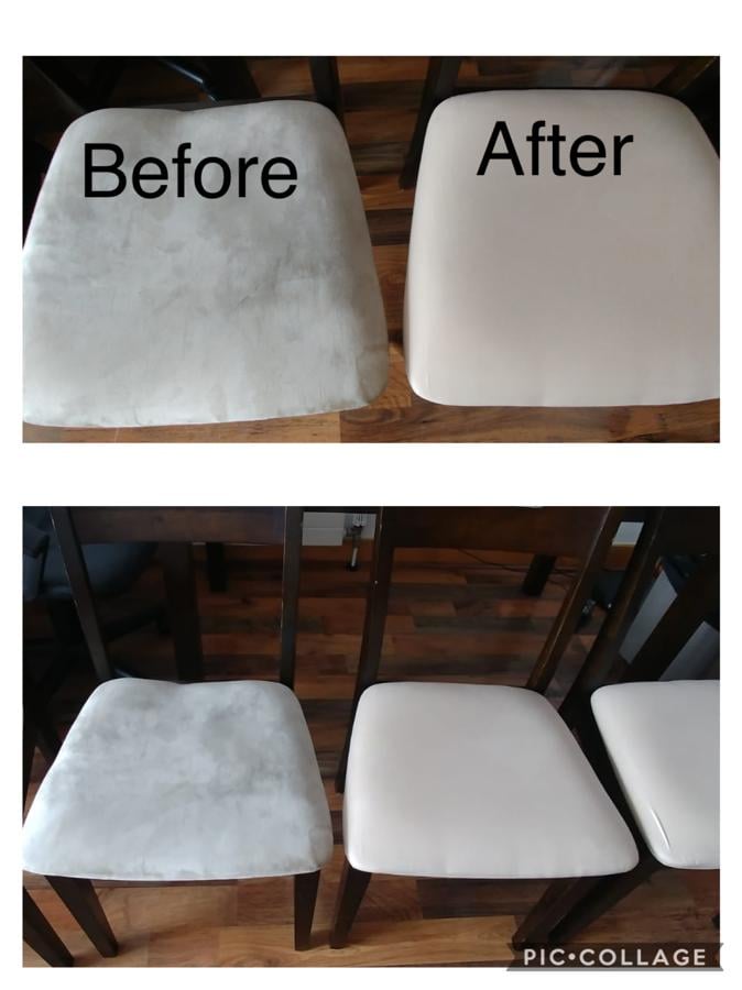Chairs cleaned using Karcher machine
